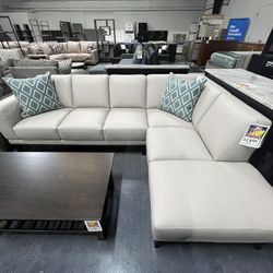 Genuine Leather Sectional