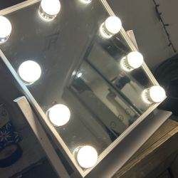Vanity Mirror Hollywood Tri-Tone XL Makeup Mirror with 12 LED Bulbs, Dressing Mirror with 360 Degree Swivel