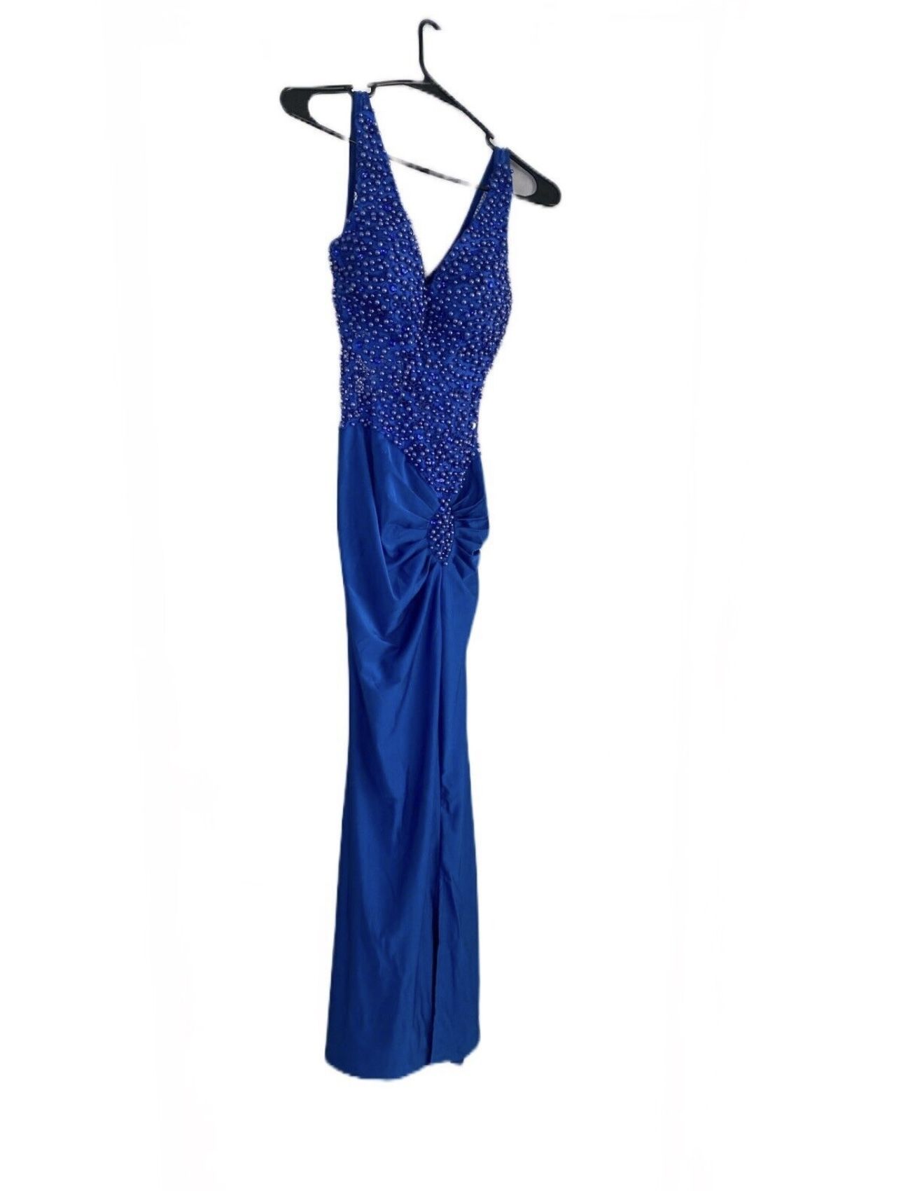Dress Sexy Halter Maxi Women Evening Party Dress Long Royal Blue