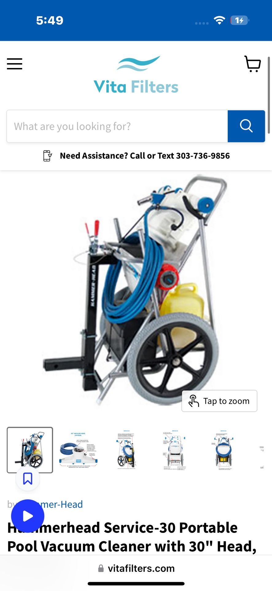 Hammerhead Pool Cleaning Vacuum