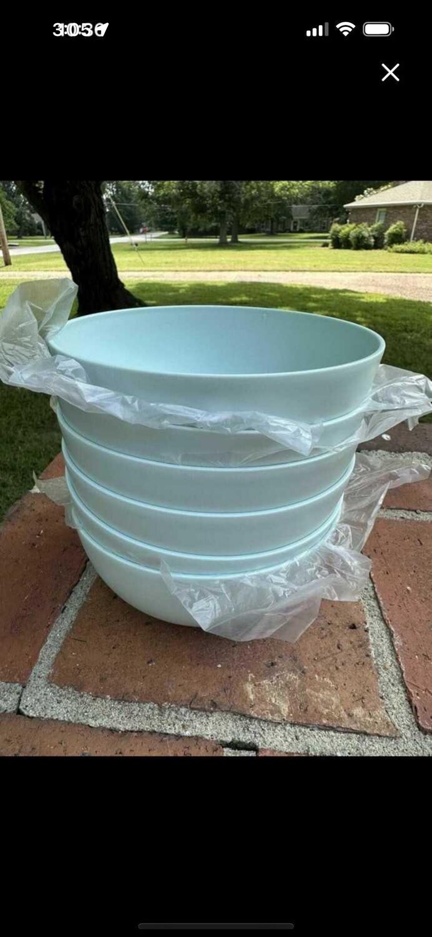 🔹💥6-NEW Plastic Bowls in Mint Green💥🔹
