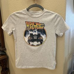 GAP KIDS Gray Back to the Future Graphic T-Shirt Size 8Y-Unisex