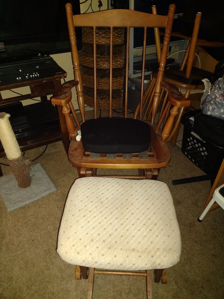 Rocking Chair And Foot Stool 