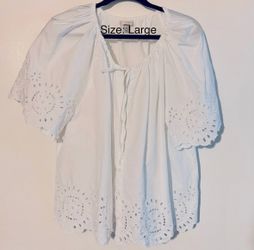 L White Blouse, Cotton, a new day
