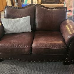 Leather loveseat And Sofa
