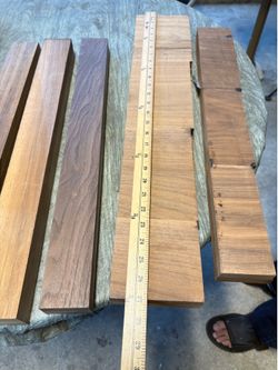 New walnut wood unfinished glued together 6 pieces $40
