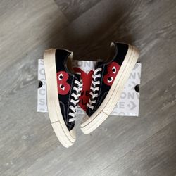 CDG BLACK CONVERSE LOW 