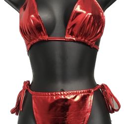 Red Hot Metallic Bikini 