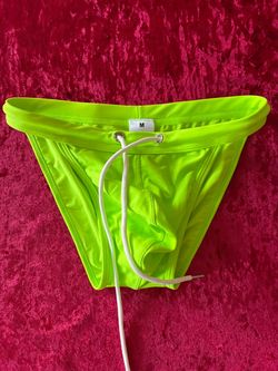 Neon Green Men's Swim Briefs Size M