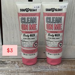 Soap & Glory Clean on Me Hydrating Body Wash, Original Pink Scent, 8.4 fl oz/ $3 Each