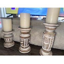 Rustic Look Candle Holder 