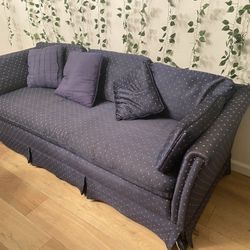 Blue green sofa