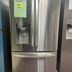 LG 28 cu ft Smart Counter-Depth 4-Door French Door Refrigerator (Model LHFS28XBS) Dimensions (W x H x D): 35.75 x 70.25 x 31.63