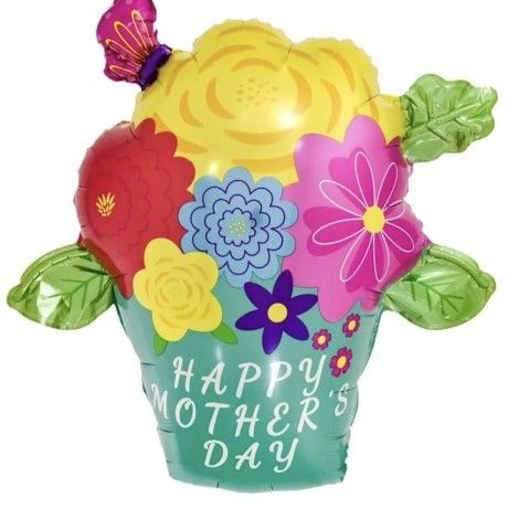 Mother's Day Aluminum Foil Balloons 2 Apron/Flower Pot 