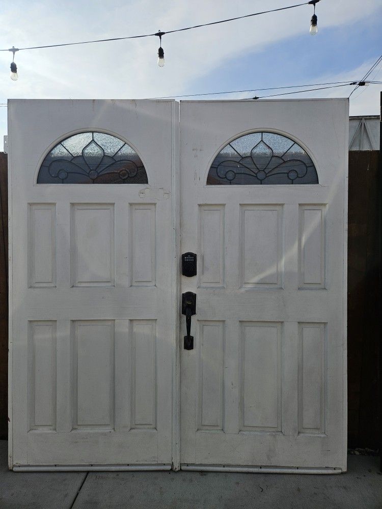 36x79 Double Wood Front Doors 