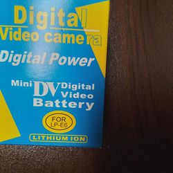 Mini DV Digital Video Battery for LP-E6 Lithium Canon .. Brand New Battieries.. Never Opened in original package..