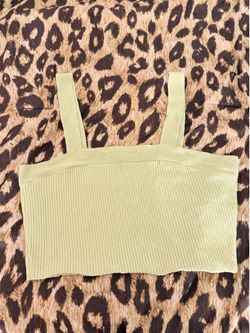 Light green cropped shirt