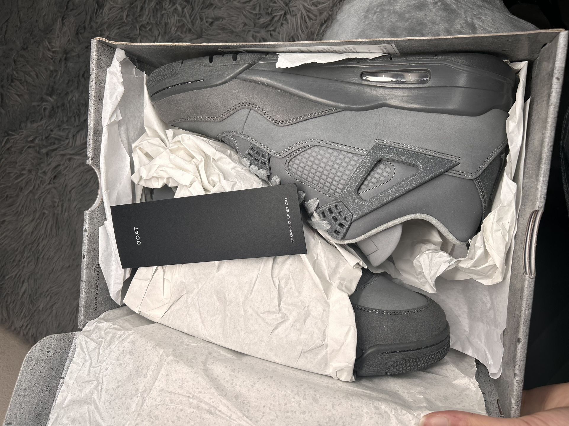 Jordan grey 4s, Size 10