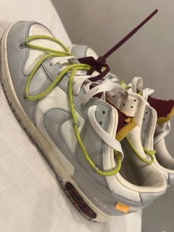 Used an dunk off white lot number 8