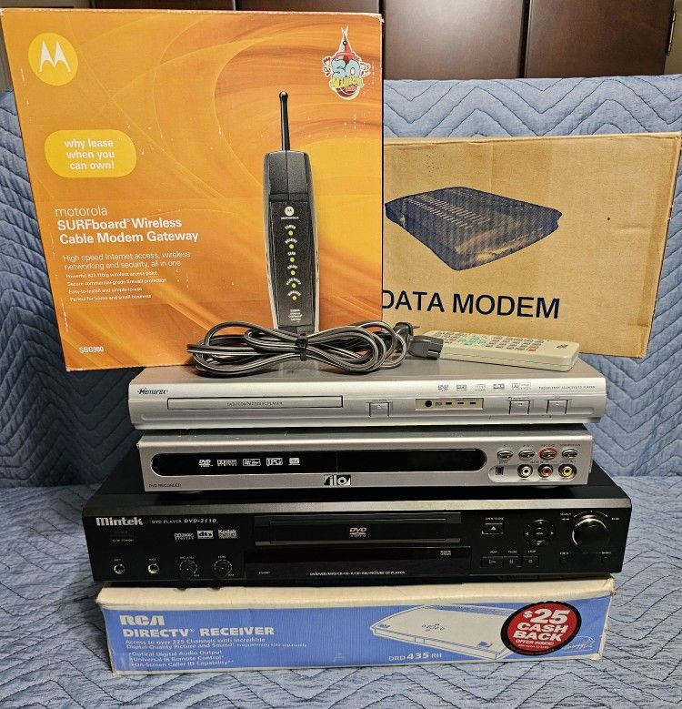 Vintage Electroncs Package. RCA, Memorex, Mintek, Motorola, ILO, Data Modem ⭐️As-Is⭐️