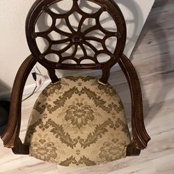 Vintage Sitting chair, Gold And brown