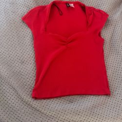 Cropped Sleeveless Red Top