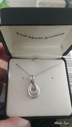 100% REAL 0.10 CTW DIAMOND "INFINITY HEART BEAT" PENDANT WITH S925 AND 14K YELLOW GOLD