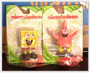 2PC SPONGEBOB / PATRICK CAKE TOPPER SET