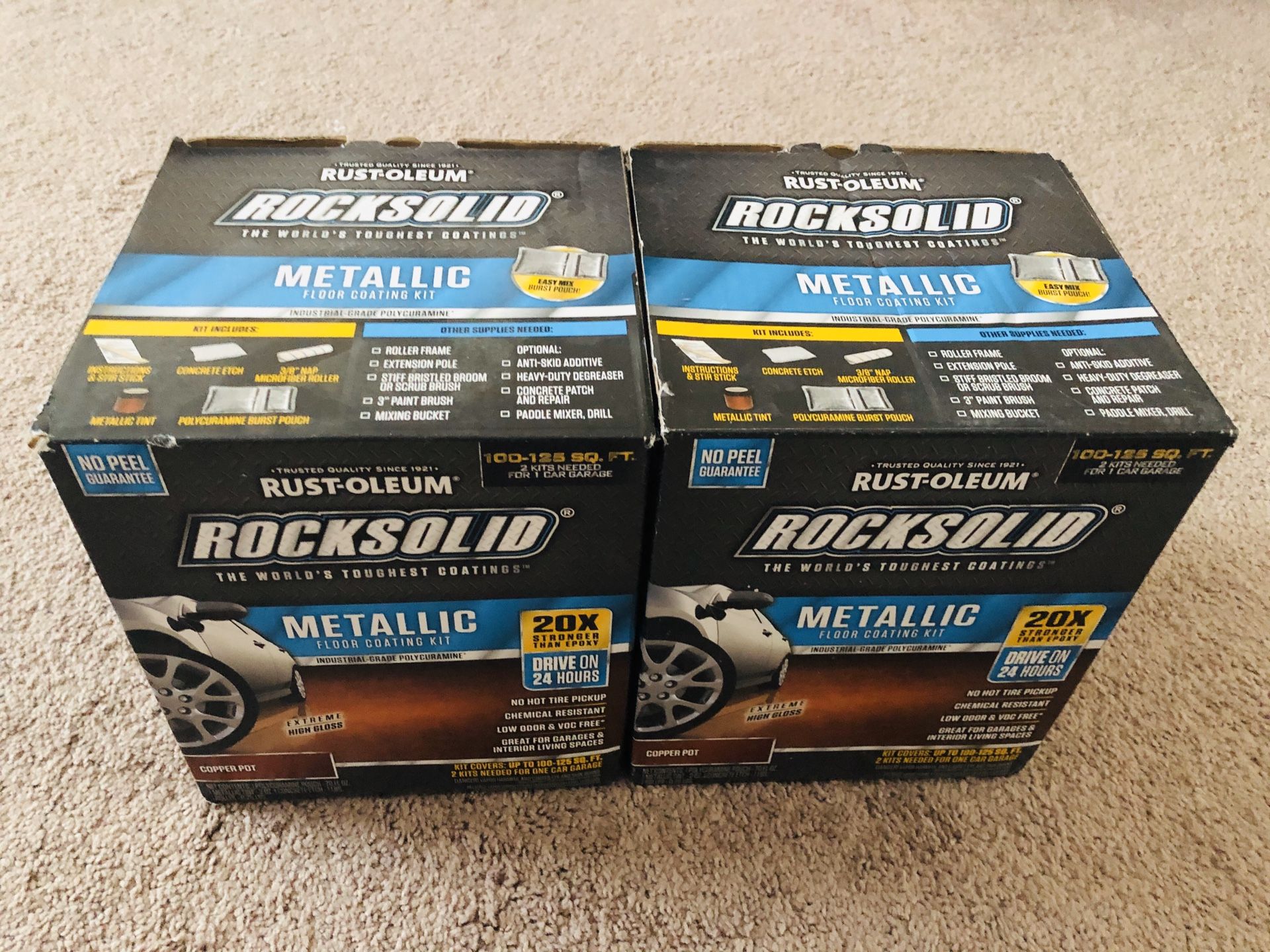 Rust-Oleum RockSolid 70 oz. Metallic Copper Pot Garage Floor Kit (2-Pack)