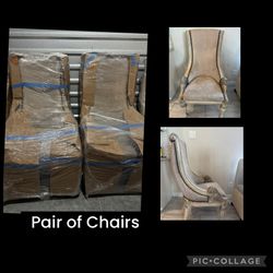**Upholstered Accent Chairs – Gently Used, Like New**