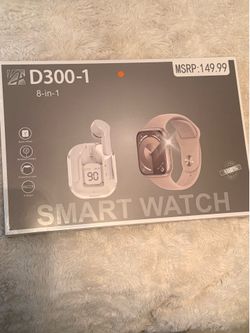 Smart watch with earbuds compatible with android and iOS