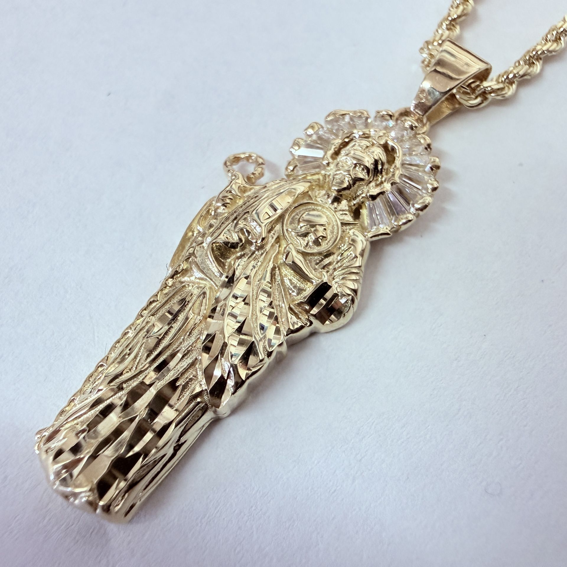 14K Good & CZs St Jude Charm