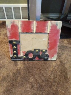 Rustic "LOVE" Wooden Picture Frame