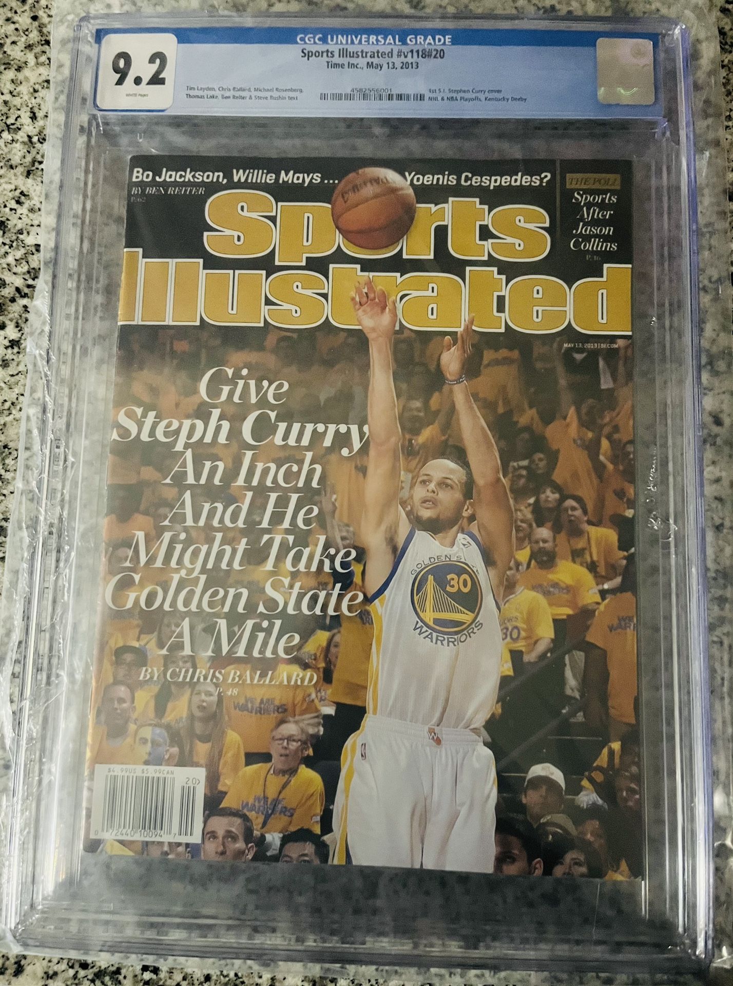 9.2 Graded Steph Curry Sports Illustrated Magazine