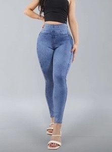 Curvy Faja Light Blue Skinny Sexy Jeans  Fits Small 