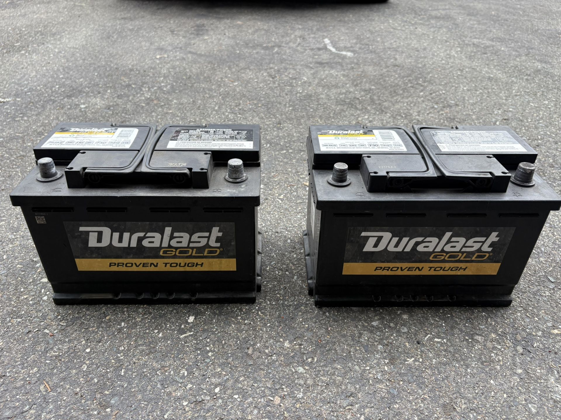 Duralast Gold Car Batteries – Like New (1 Year Old)