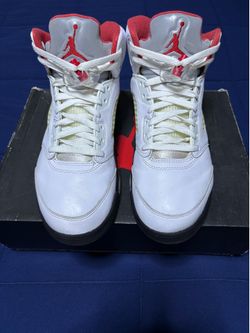 Jordan 5 Retro White Fire Red 2020 Size 11