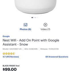 Google Nest WiFi Router Add on 