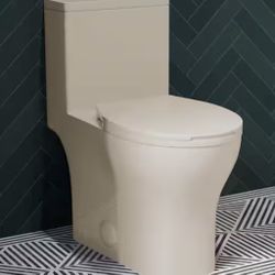 Sublime III 1-piece 0.95/1.26 GPF Dual Flush Round Toilet in Bisque Seat Included