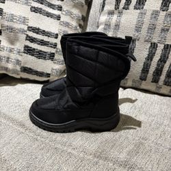 Toddler Black Snow Boots Size 11c 