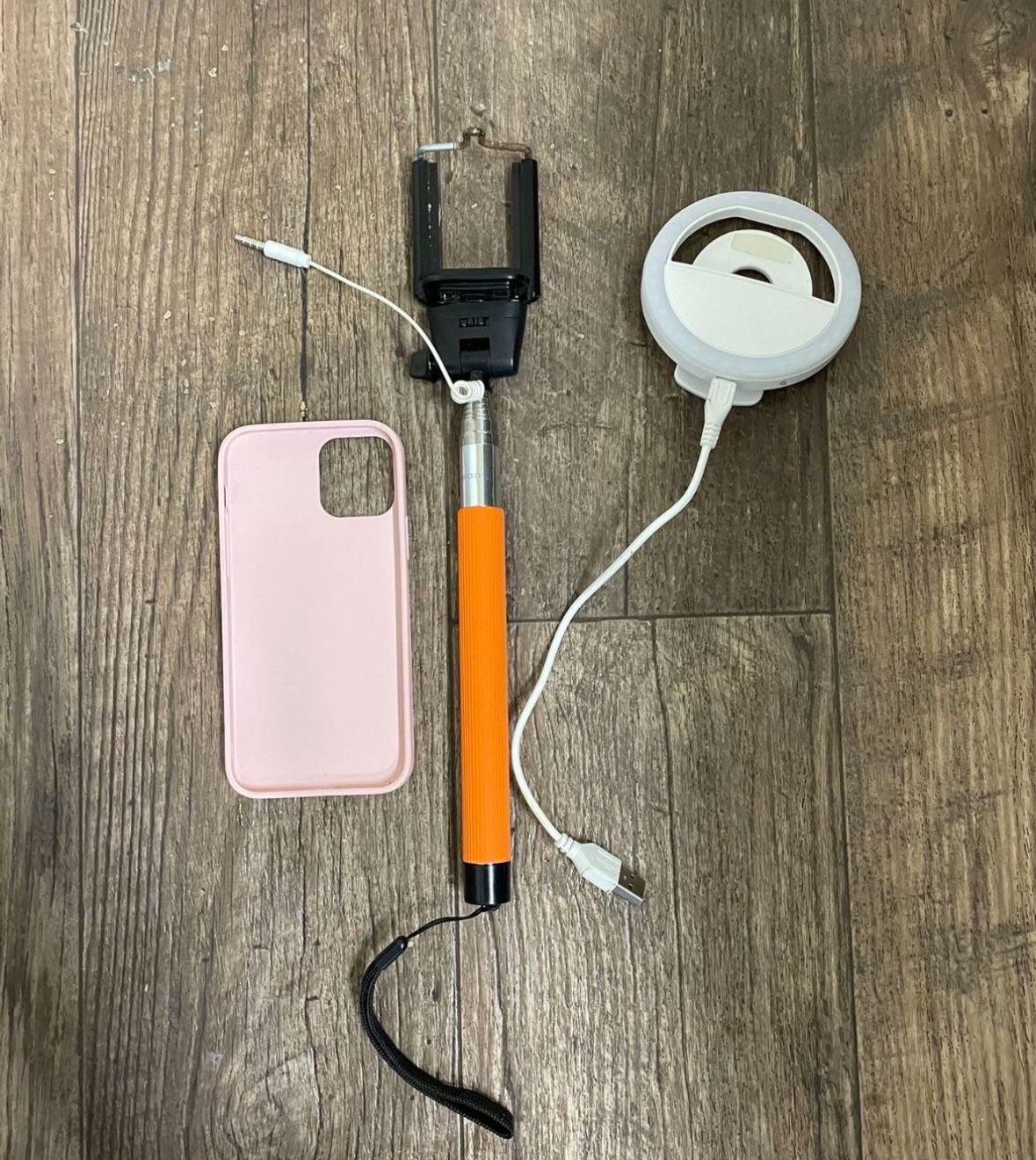 iPhone Cell phone Accessories. Ring Light, Selfie Stick, Phone Case