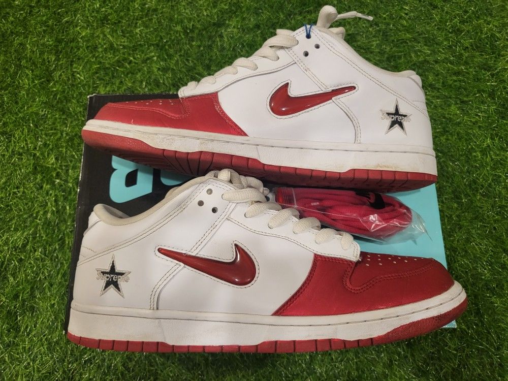 Nike SB Dunk Low x Supreme Varsity Red 2019 Size 10
