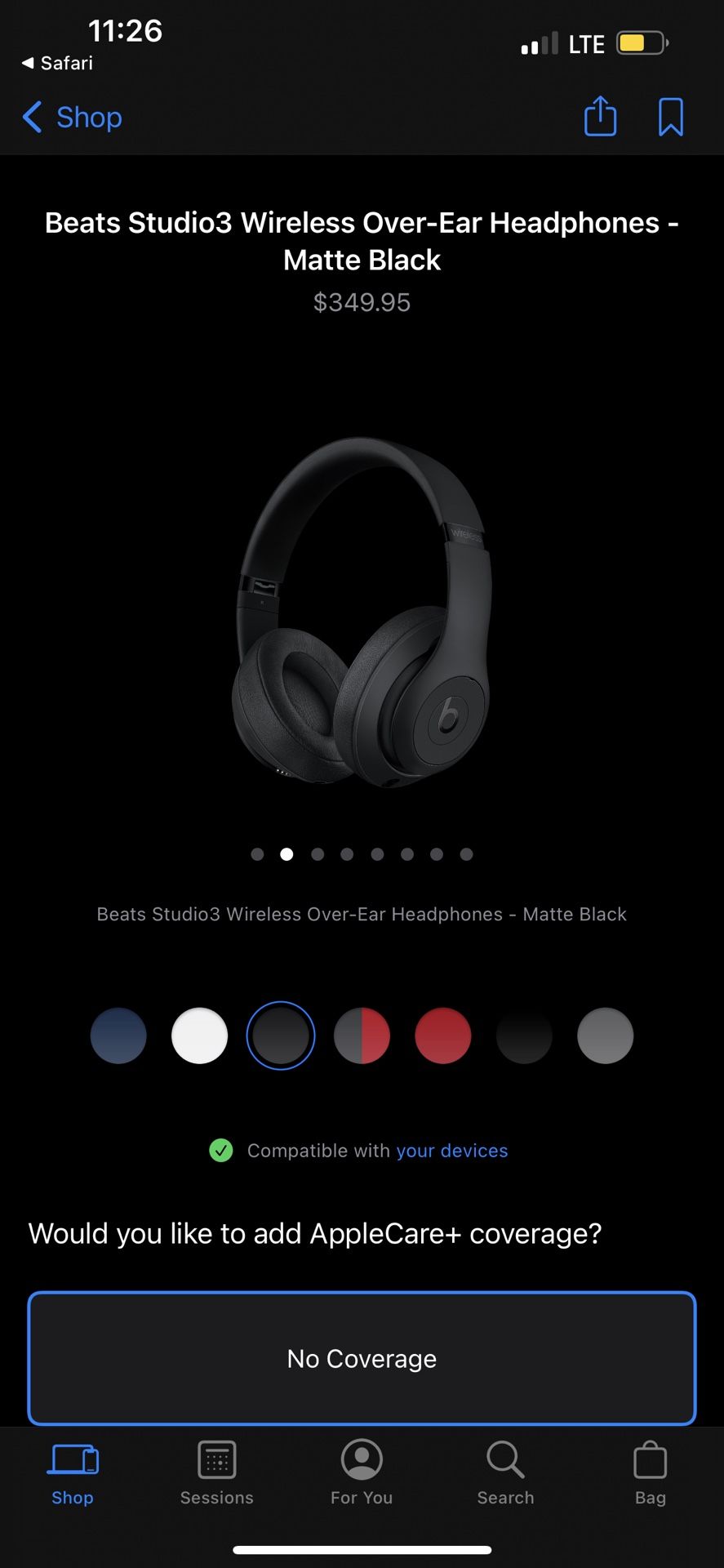 Beats Studio 3 Wireless Over Ear Headphones
