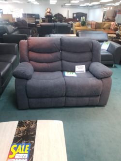 Gray Recliner Loveseat