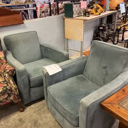 Chairs (pair Of 2) Rustic Blue