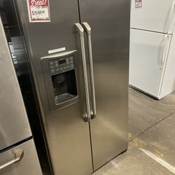 Side By Side Stainless Refrigerator GE cafe