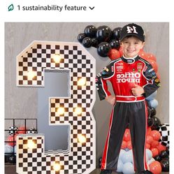 Number 3 Birthday Sign 