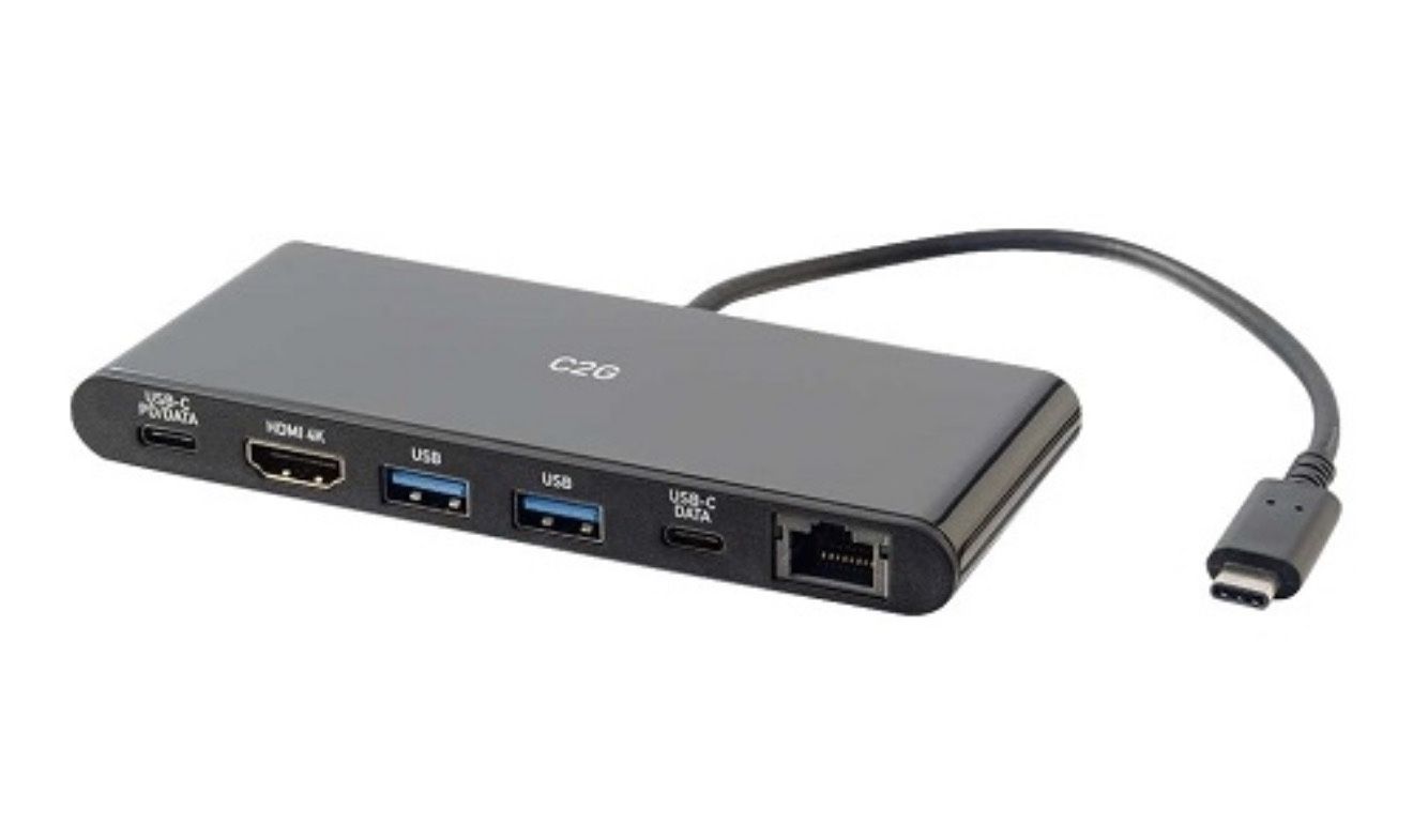 C2G USB-C 6-in-1 Dual Display Docking Station
