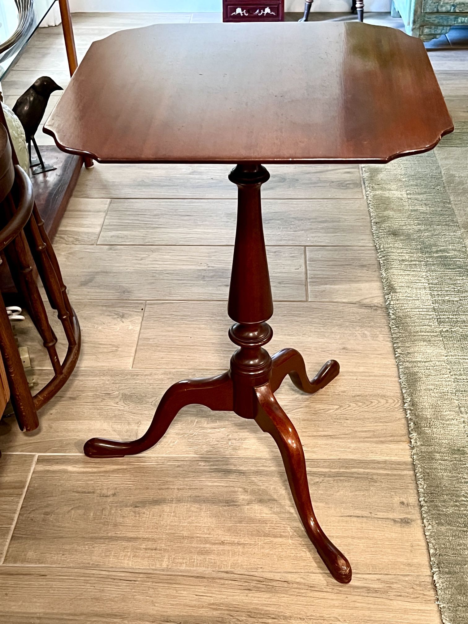 Vintage Nathan Margolis Handmade Mahogany Snake Foot Table