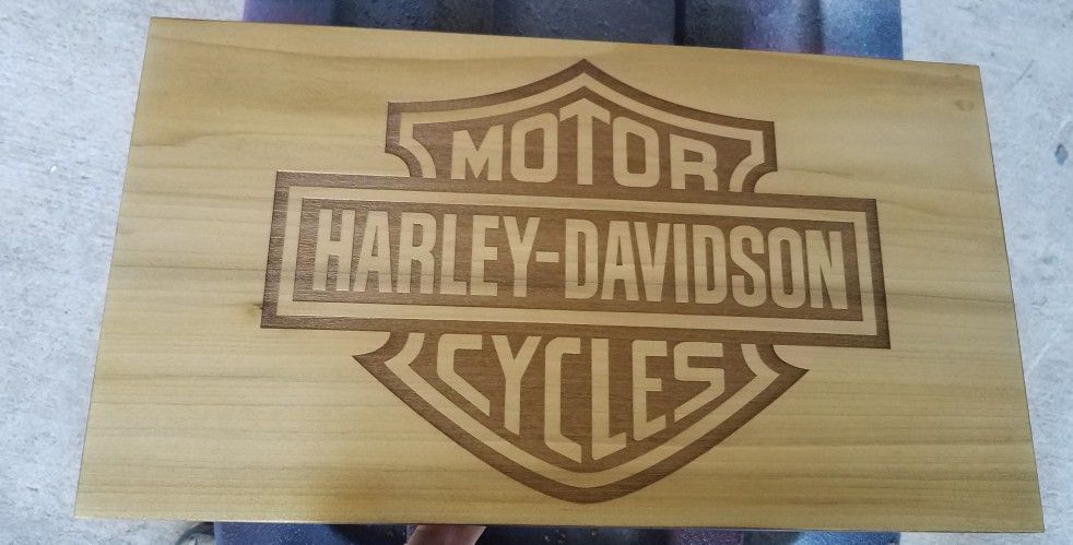 Custom Harley Davidson Laser Engraved Concealment Box